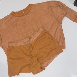 Free People Reversible Sweater and Matching Shorts